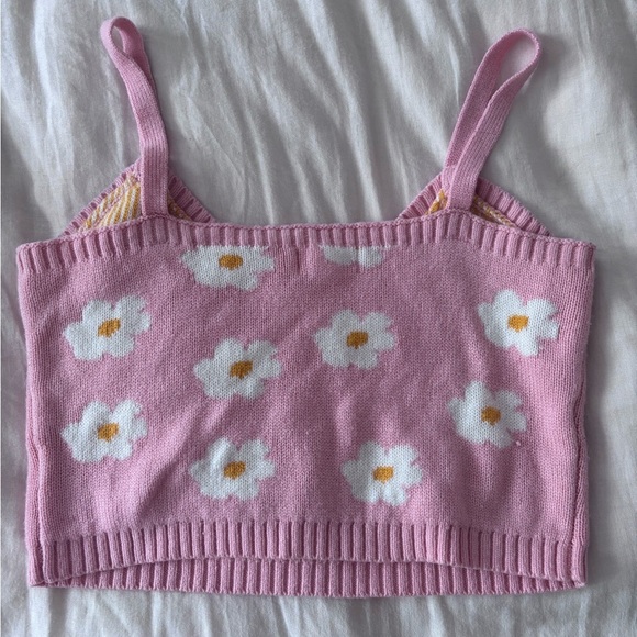 Altar'd State Floral Knit Crop Top - Picture 3 of 3